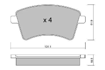 Комплект тормозных колодок AISIN BPRE-1014